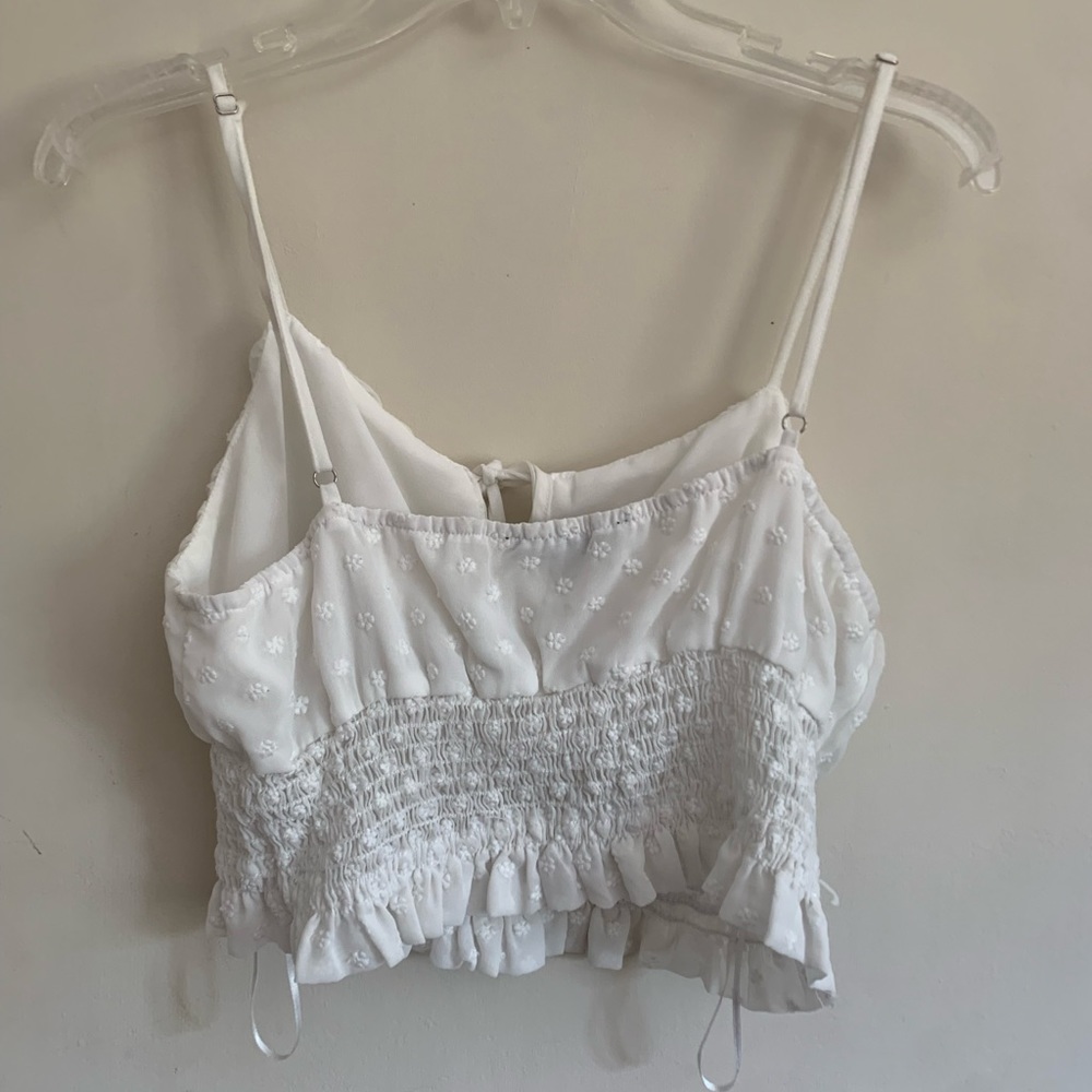 White Ruched Top - Picture 2 of 6
